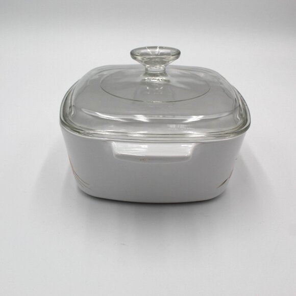 Vintage 1980s CorningWare Shadow Iris Casserole Dish Pastel 1.5 Quart Lid Floral - Picture 5 of 9